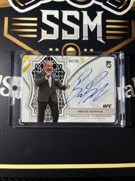 Bruce Buffer On Card Ambassador Auto /99 UFC Royalty 2024 Topps